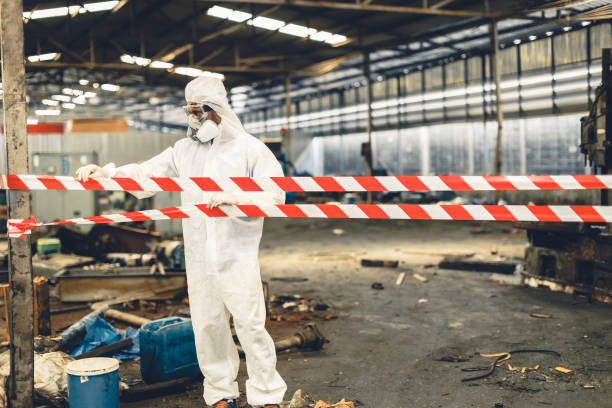 Professional Sewage Cleanup technician working in Vernalis, CA